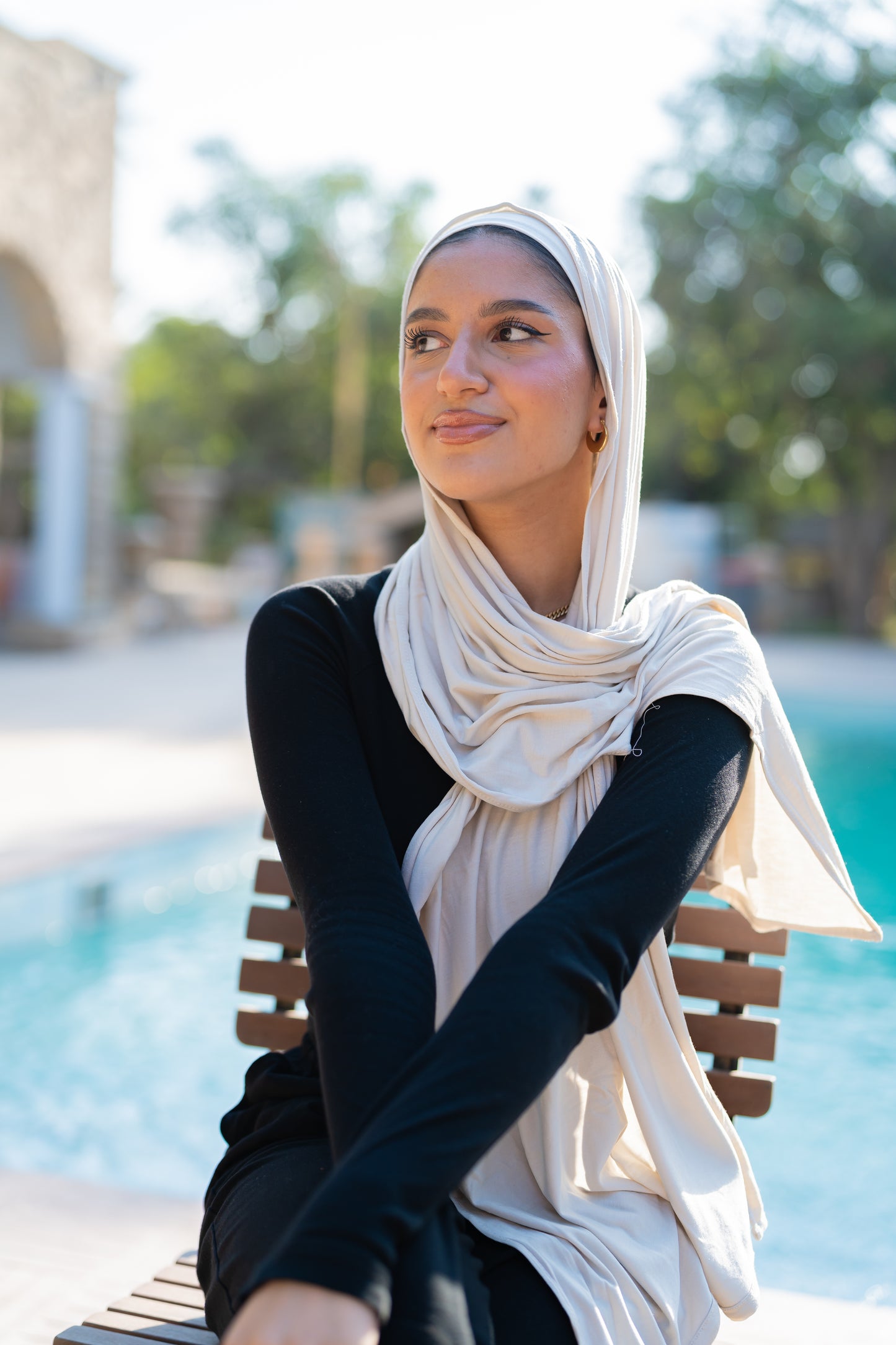 Bandana Veil – Beige