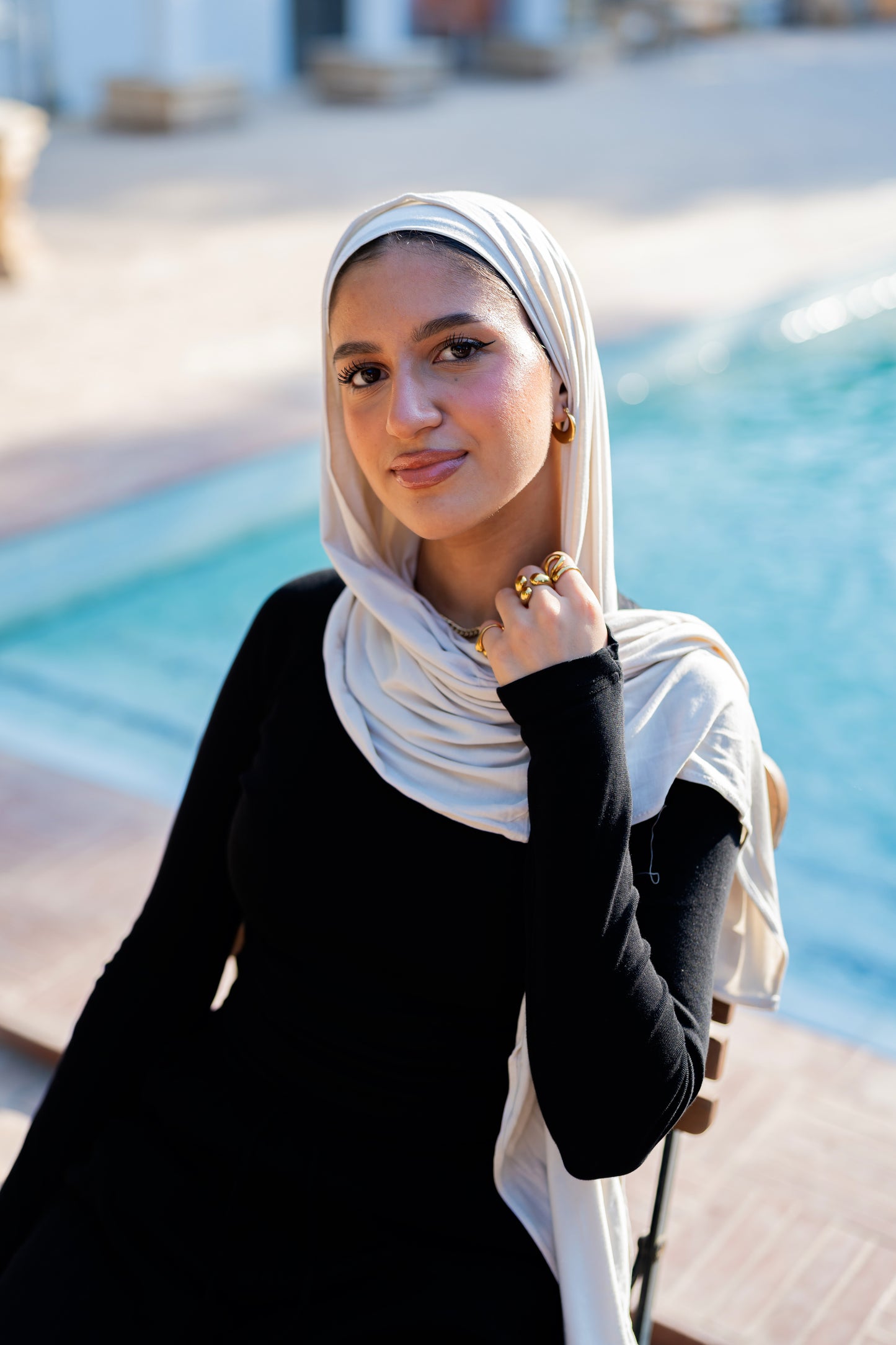 Bandana Veil – Beige