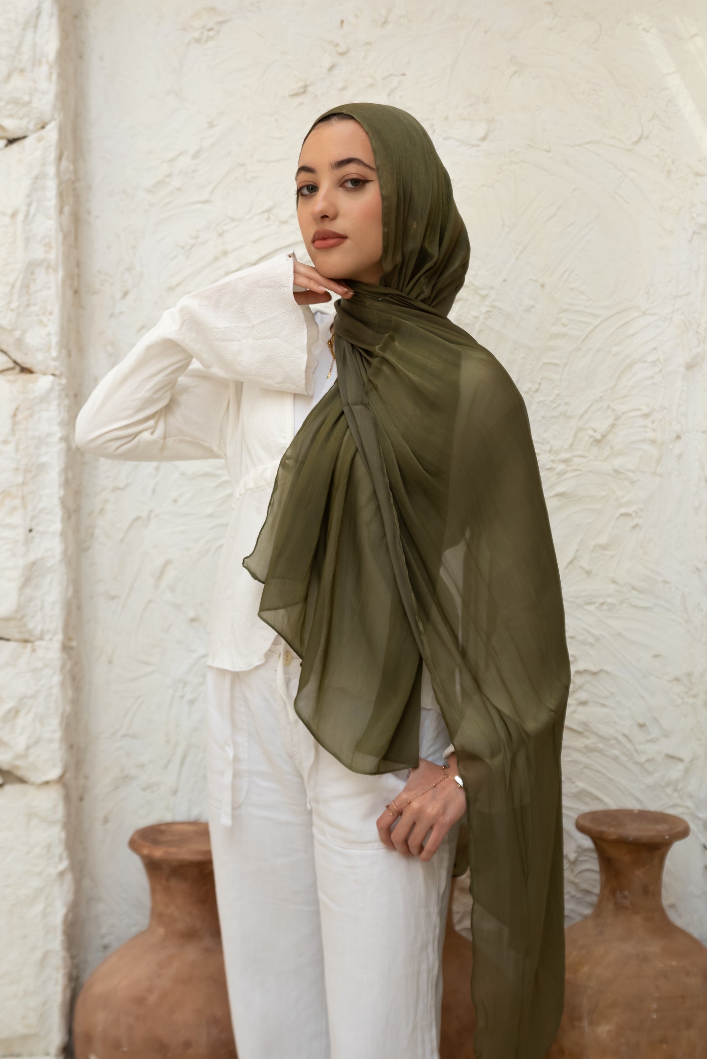 Olive Organza
