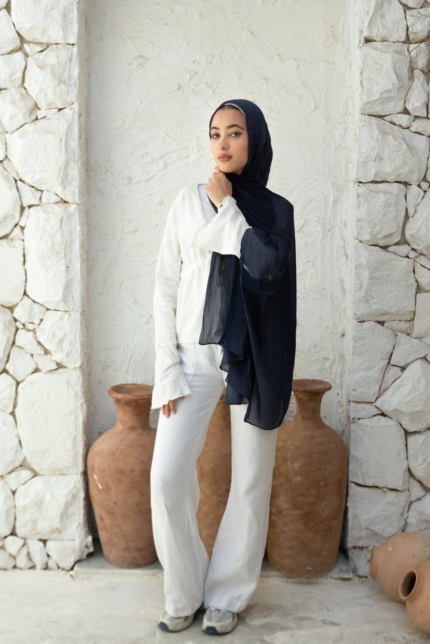 Navy Organza