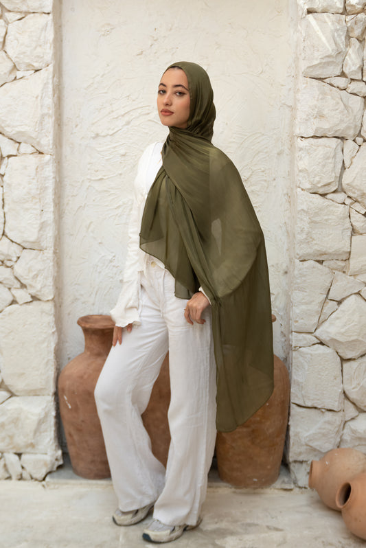 Olive Organza