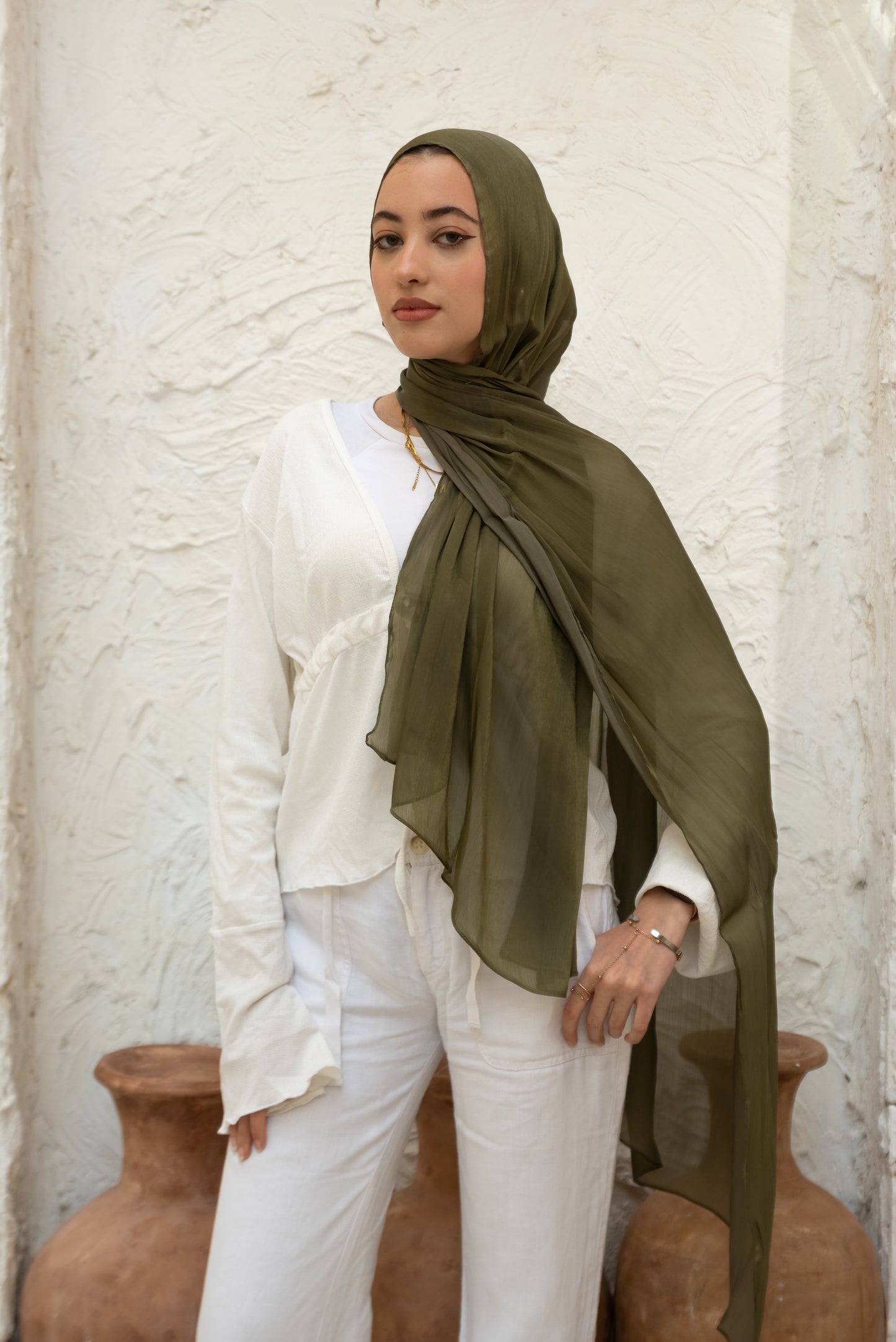 Olive Organza