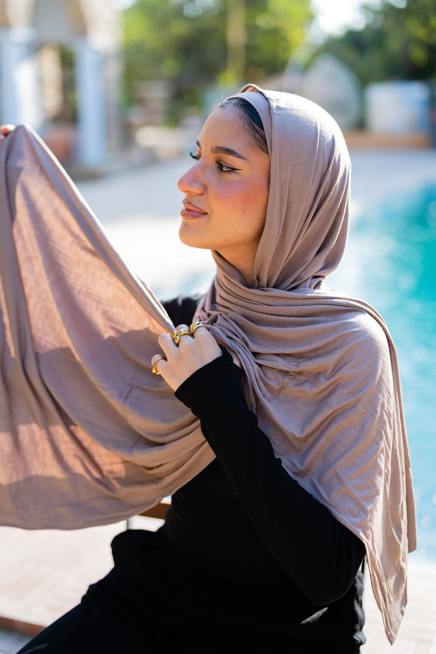 Bandana Veil – Soft Beige