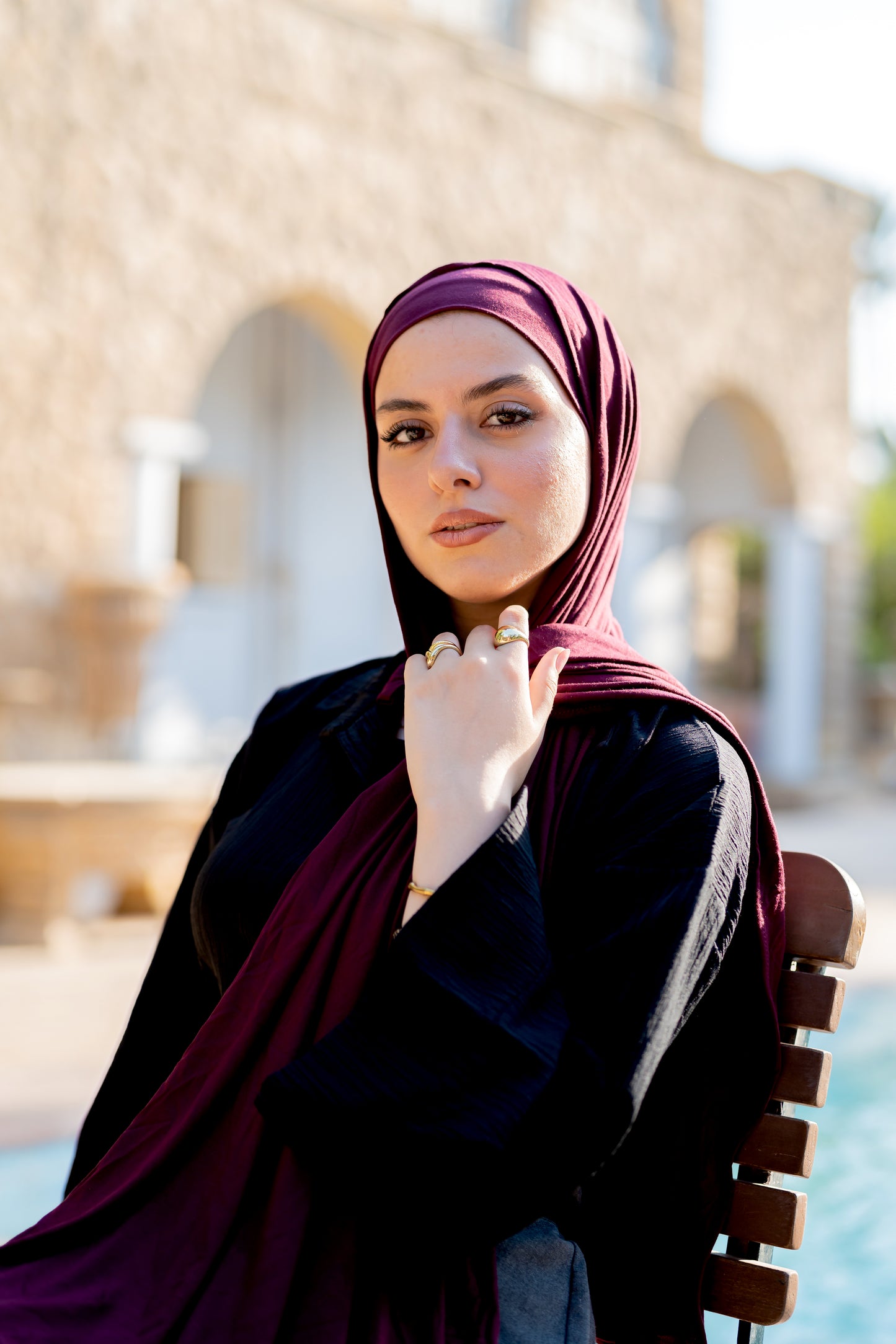 Bandana Veil – Burgundy