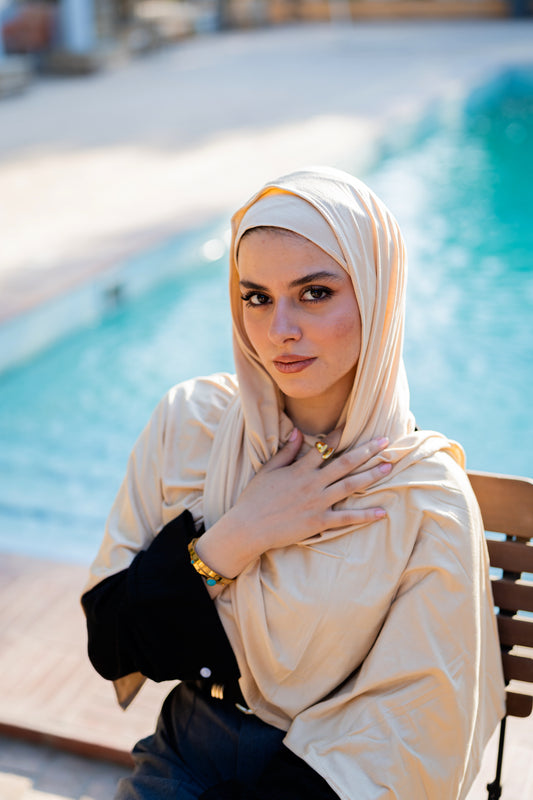 Bandana Veil – Sunlit Beige
